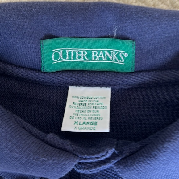 NWOT Vintage dot com Outer Banks long sleeve polo shirts, set of 2 Extra Large - Picture 3 of 11